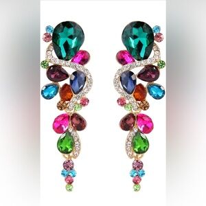 Colorful Gemstone Drop Earrings